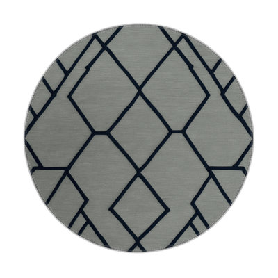 Trellis Gray Indoor and Outdoor Area Rug