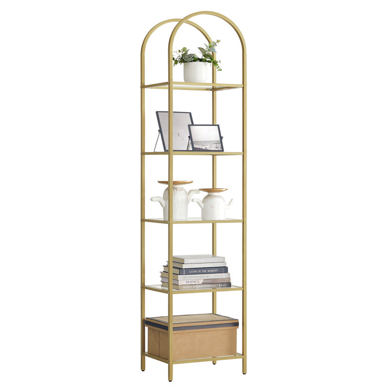 Tellisford 40cm W Steel Shelving Unit, Gold