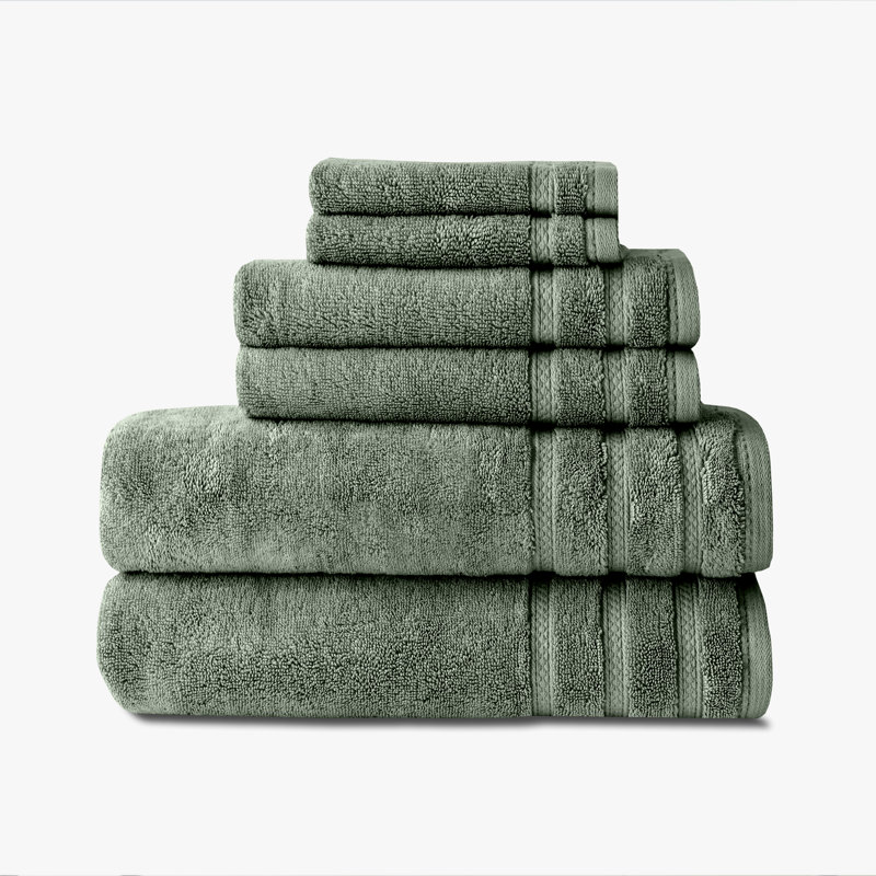Ensemble de bain True Comfort, Vert, 6 Piece Towel Set