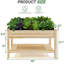 Lit de jardin surélevé de 31,1 pouces de hauteur avec plateau escamotable et doublure de protection, idéal pour le jardinage d'herbes aromatiques sur les grands balcons à légumes