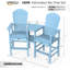 Tabouret de bar d'extérieur 28,3 po Cayse-404415083