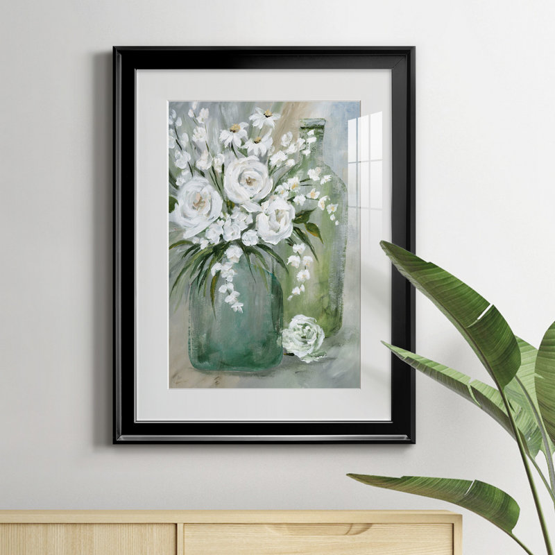 Après-midi rose - peinture sur toile encadrée, Noir, H 18,5 po x l 24,5 po x P 1,5 po