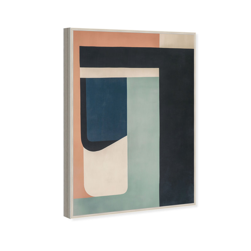 Eternal Shores Canvas Abstract Print by Oliver Gal, Black Frame, 10 x 15, 31"H x 21"W, Silver Frame