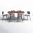 Gordonsville 6 - Person Solid Wood Top Four Leg Base Dining Set-91376992-91377000