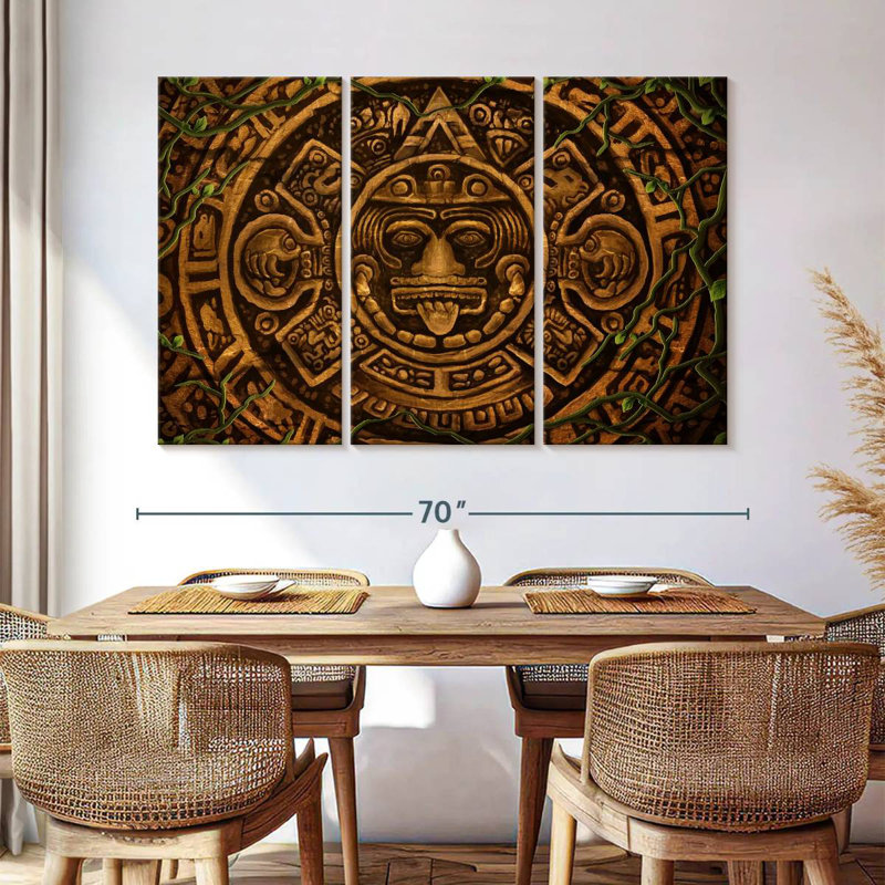 Kerner Aztec Symbol, 42" H x 65" W