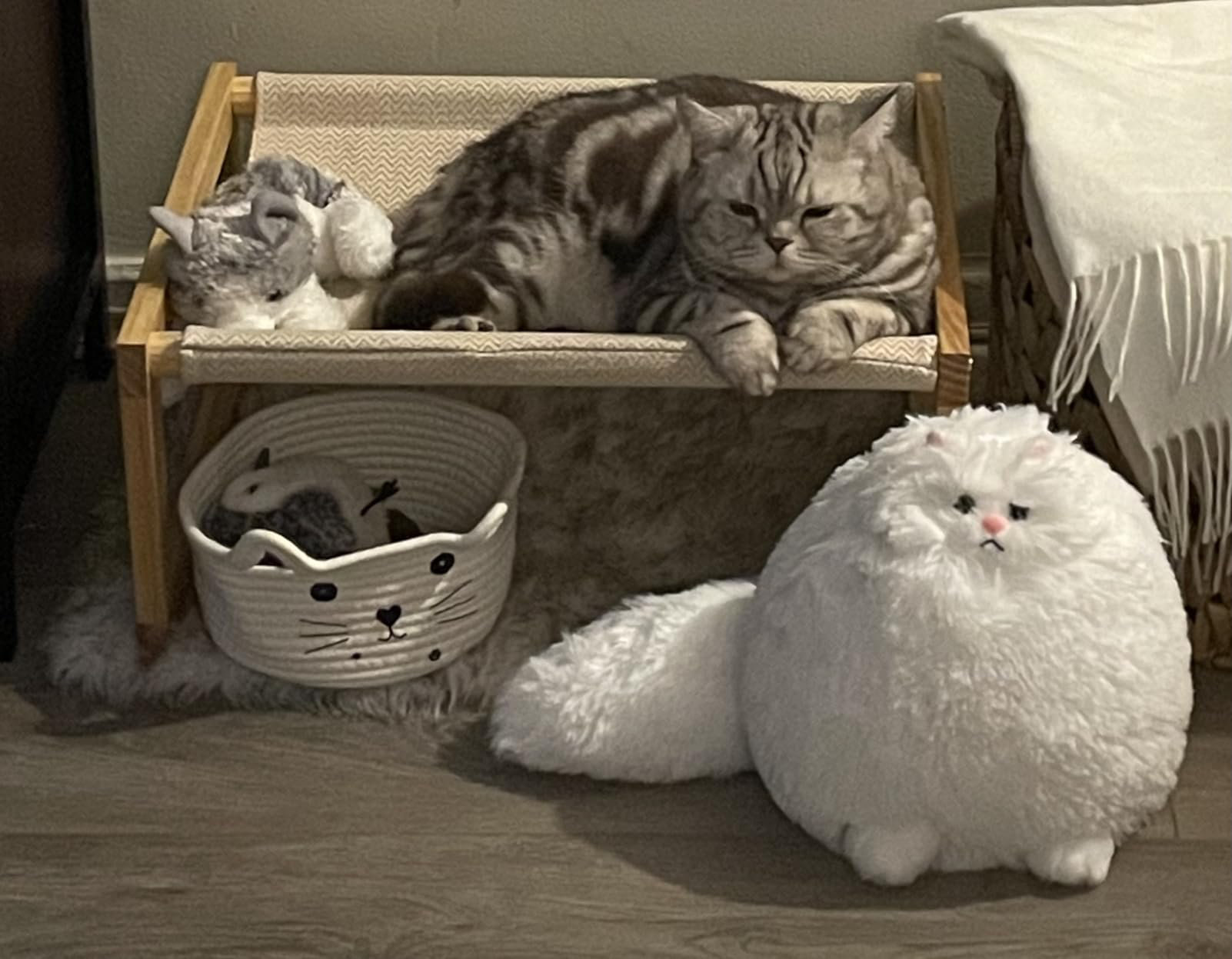 Tucker Murphy Pet™ Dog Bed,Large Breathable Cat Bed,Wooden Cat Hammock