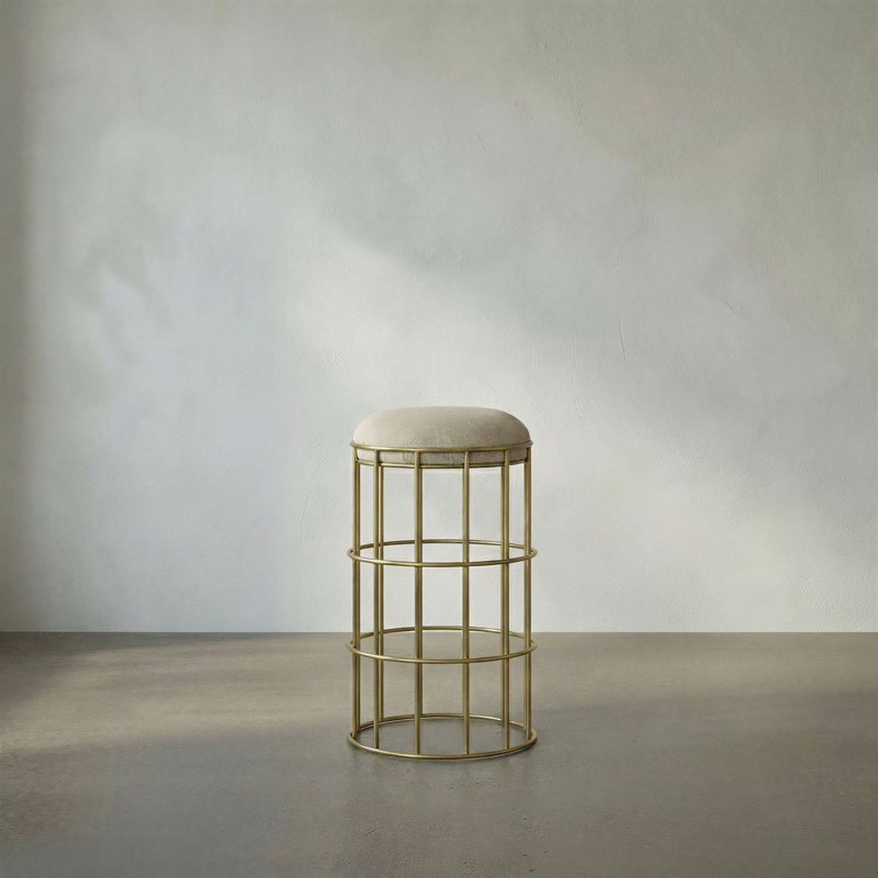 Ryley Upholstered Stool with Metal Frame, Counter Stool (23.5" Seat Height)