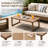 Patio Rattan Wicker Coffee Table for Deck Porch Balcony Garden