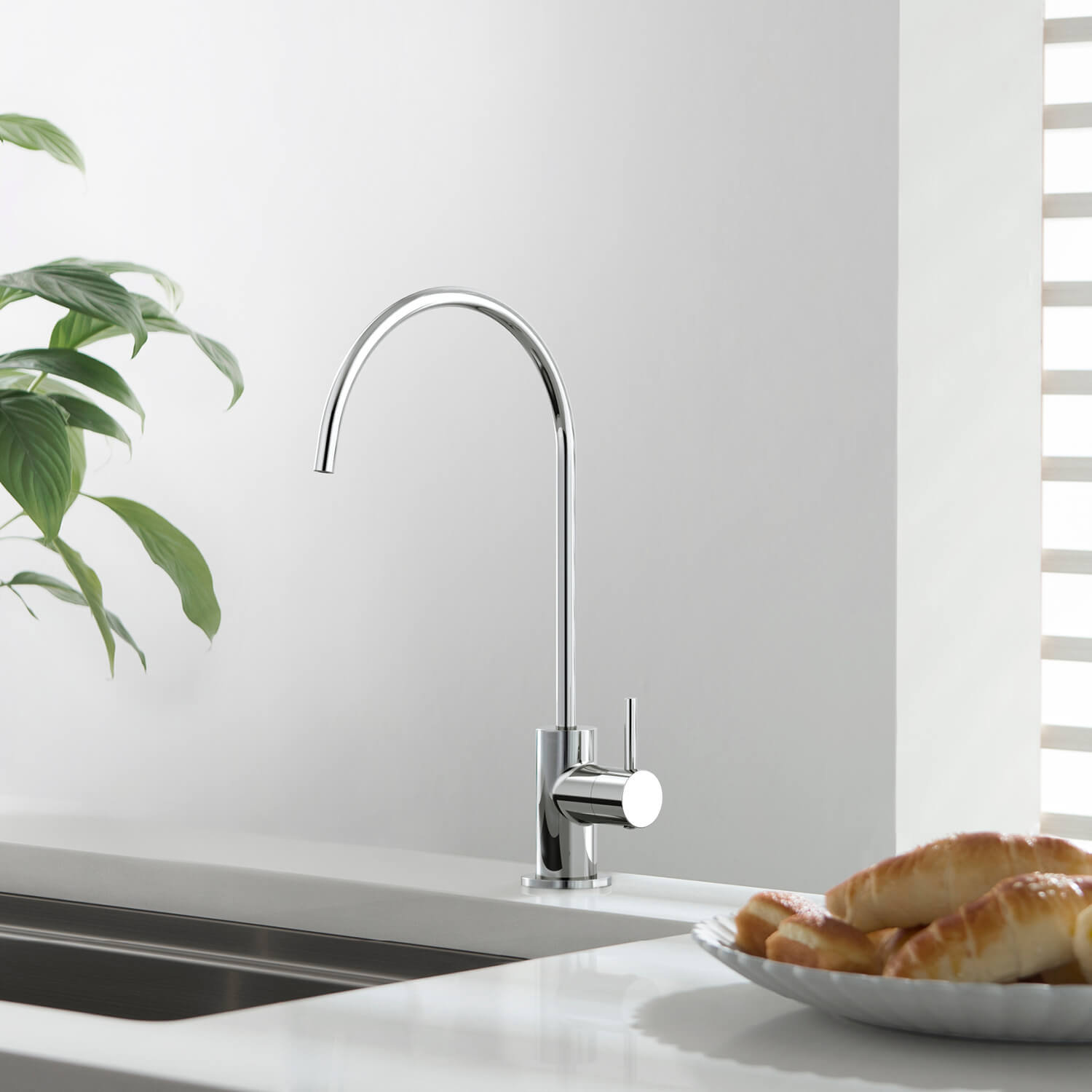 Circular Cold Water Dispenser, Chrome