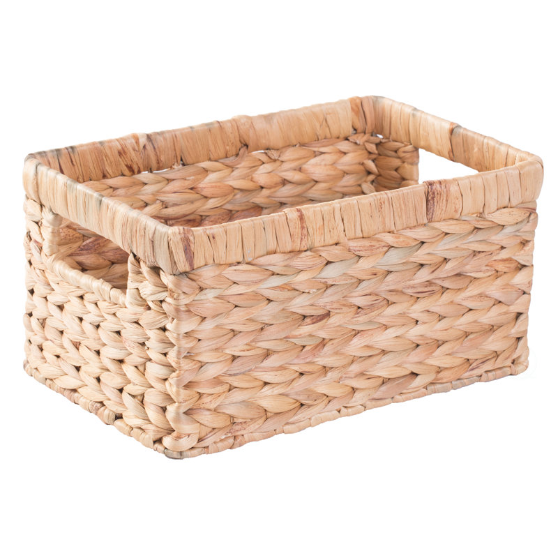 Small Natural Wicker Rectangular Storage Basket