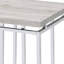 Table de bout en chêne naturel et finition chromée