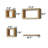 4 Pieces Geometric Floating Shelf