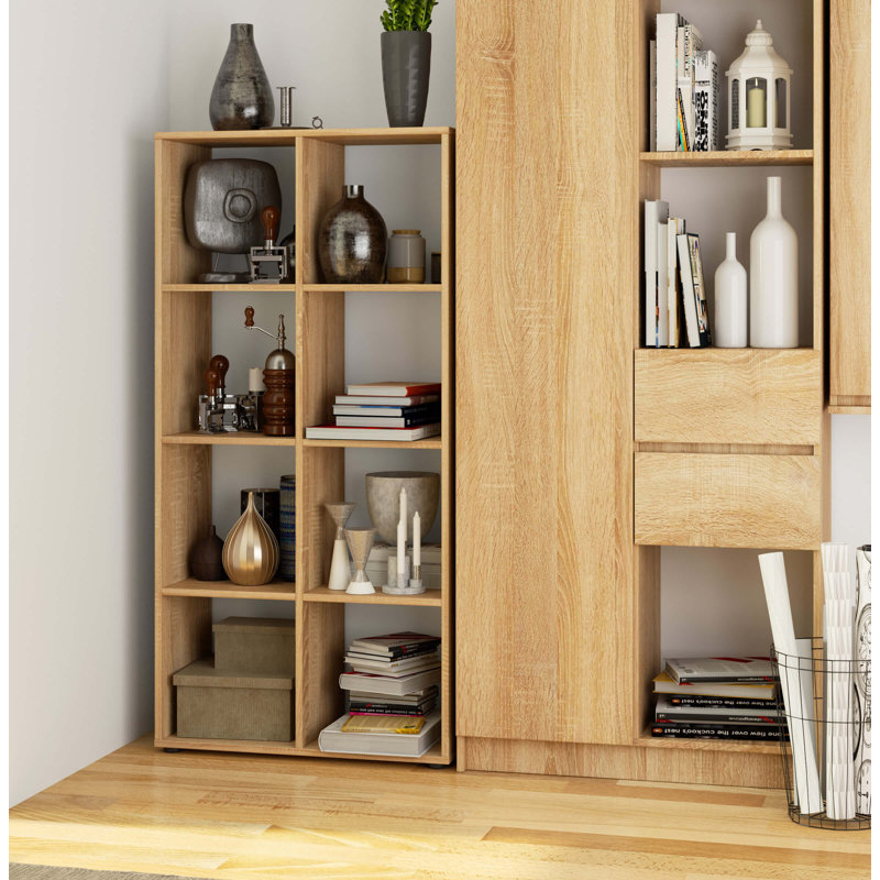 Ayca 70cm W Bookcase, (8 shelves) 144cm H x 70.5cm W x 33cm D