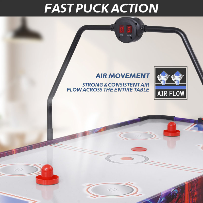 54'' 2 -Player Manufactured Wood Air Hockey Table with Digital Scoreboard