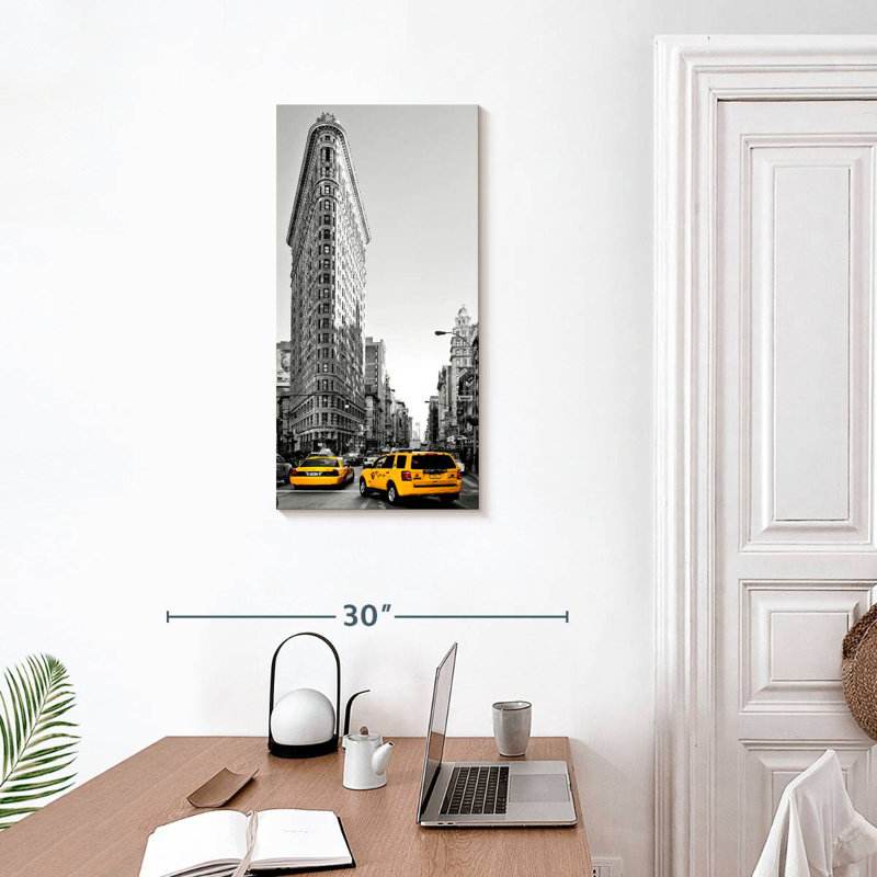 Flatiron Yellow Pop, 30" H x 15" W