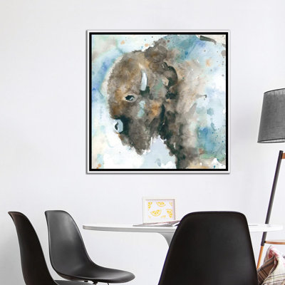 «Buffalo on Blue» par Carol Robinson - reproduction d'art