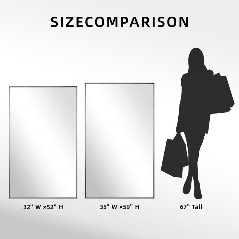 Arstides Metal Mirror, Black, 59" x 35"