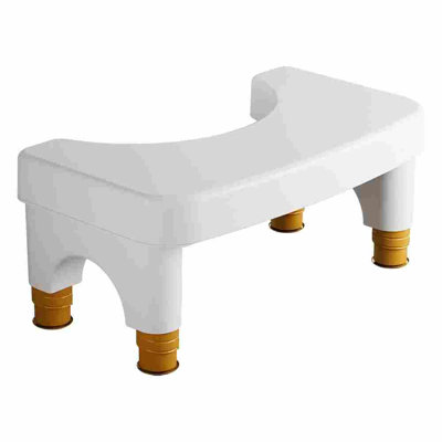 Toilet Stool Squat For Adults, Adjustable Poop Stool(White)