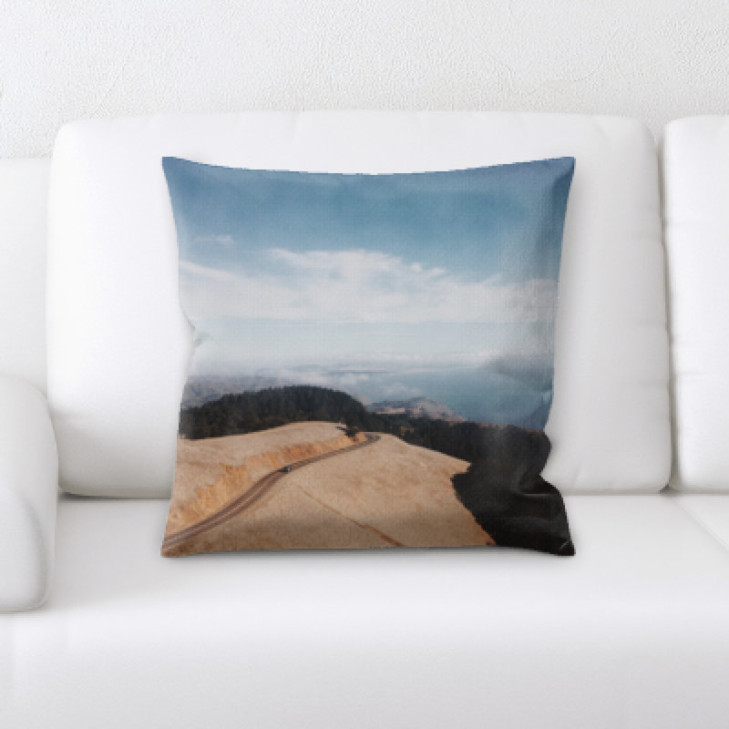 Housse et insert de coussin carré Hartfo A Road to Many Places