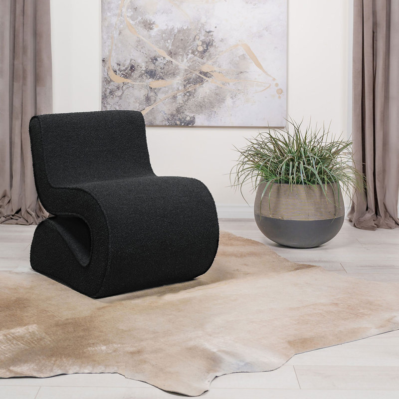 Chaise courbée Austin, Gris anthracite