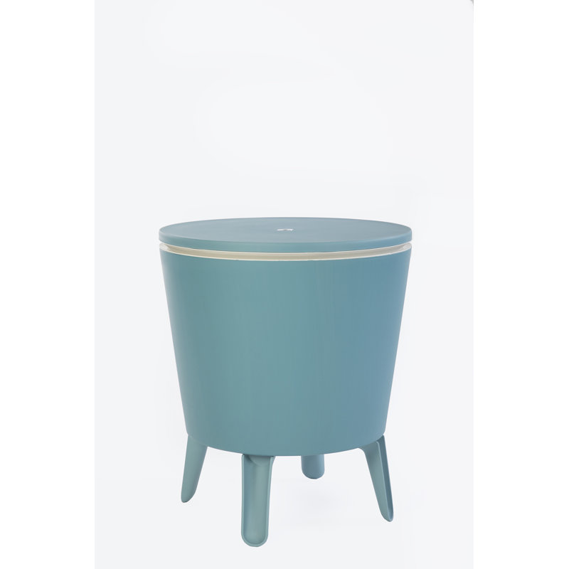 Teal 7.5 Gallon Cool Bar and Side Table