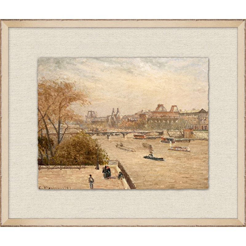Le Louvre - Peinture encadrée sur papier