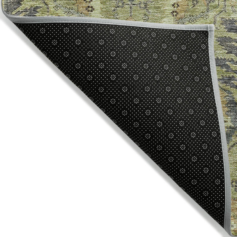Tapis d'intérieur lavable à motif d'artichauts verts 5 pi x 8 pi