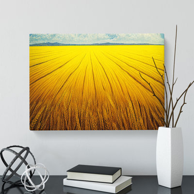 Contemporary Wheat Field - Wrapped Canvas