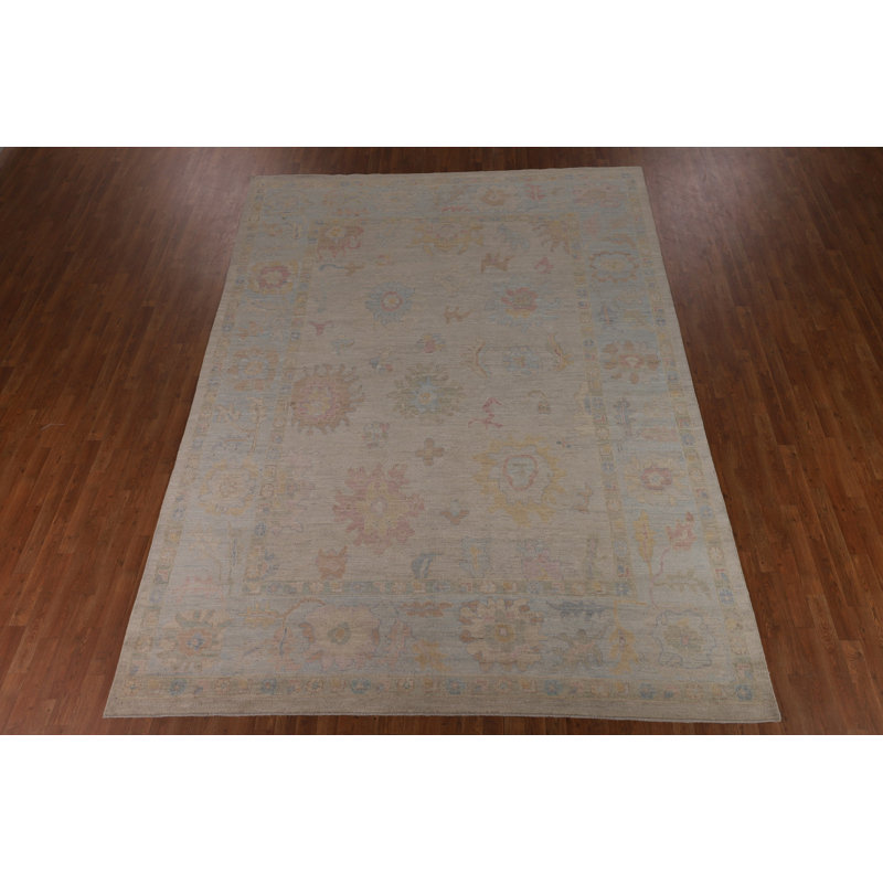 Vegetable Dye Oushak Turkish Area Rug 9x12