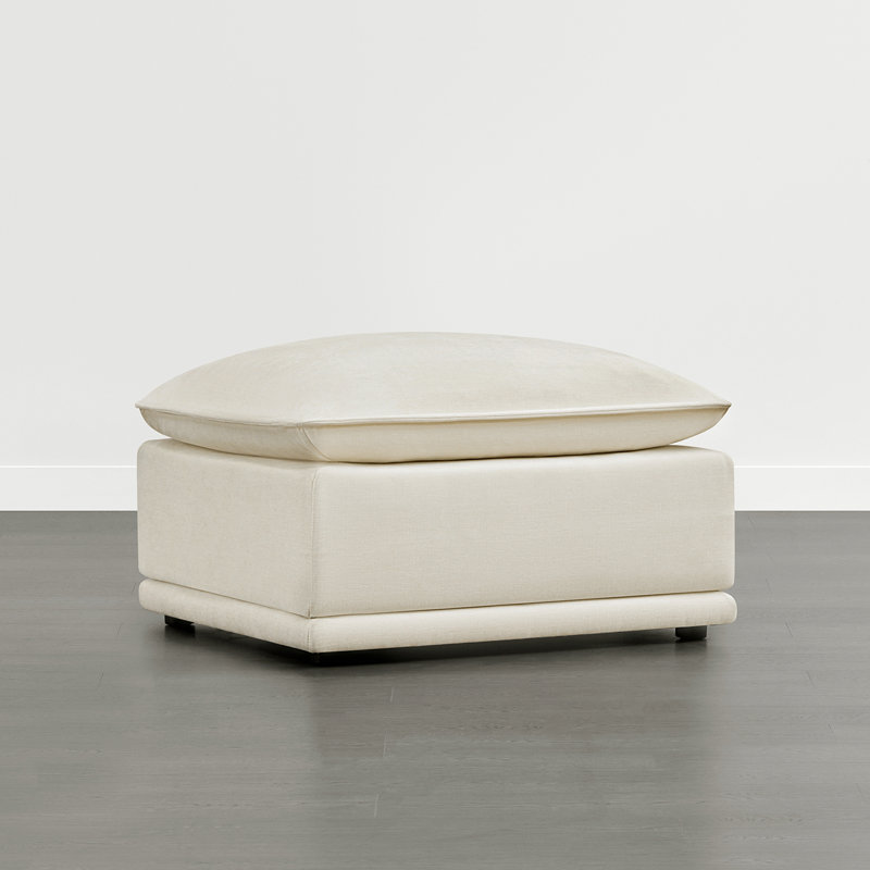 Cloud 34.64" W Ottoman, Cream