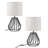 Small Table Lamp Bedside Lamp With Black Metal Base & White Linen Lampshade-1659594377