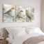 Ensemble de 3 tableaux muraux de style aquarelle « Oiseaux sur une branche » sur toile tendue