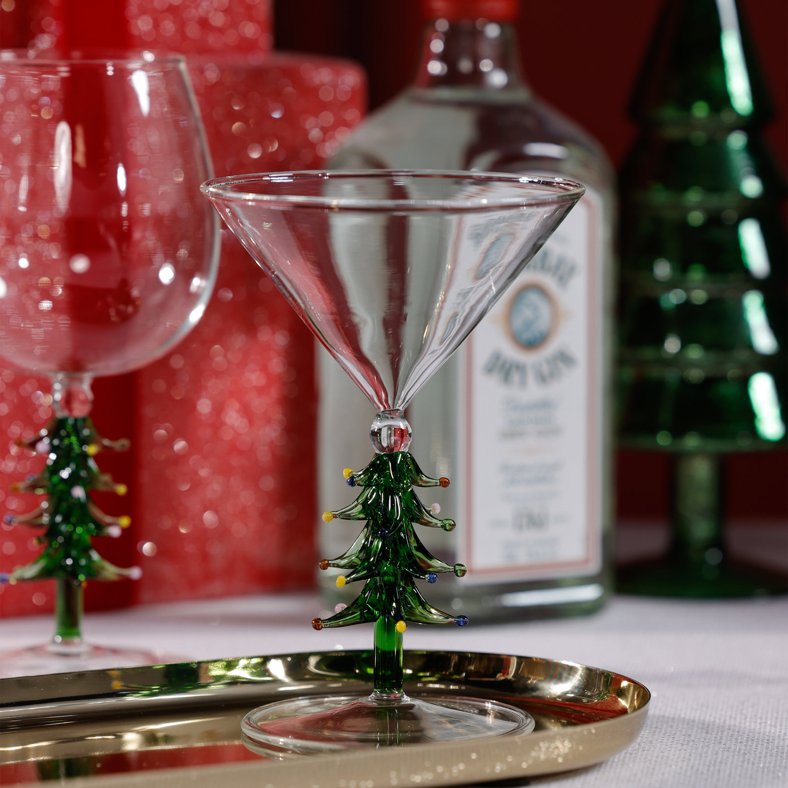 Leihlani Martini Glass, Green