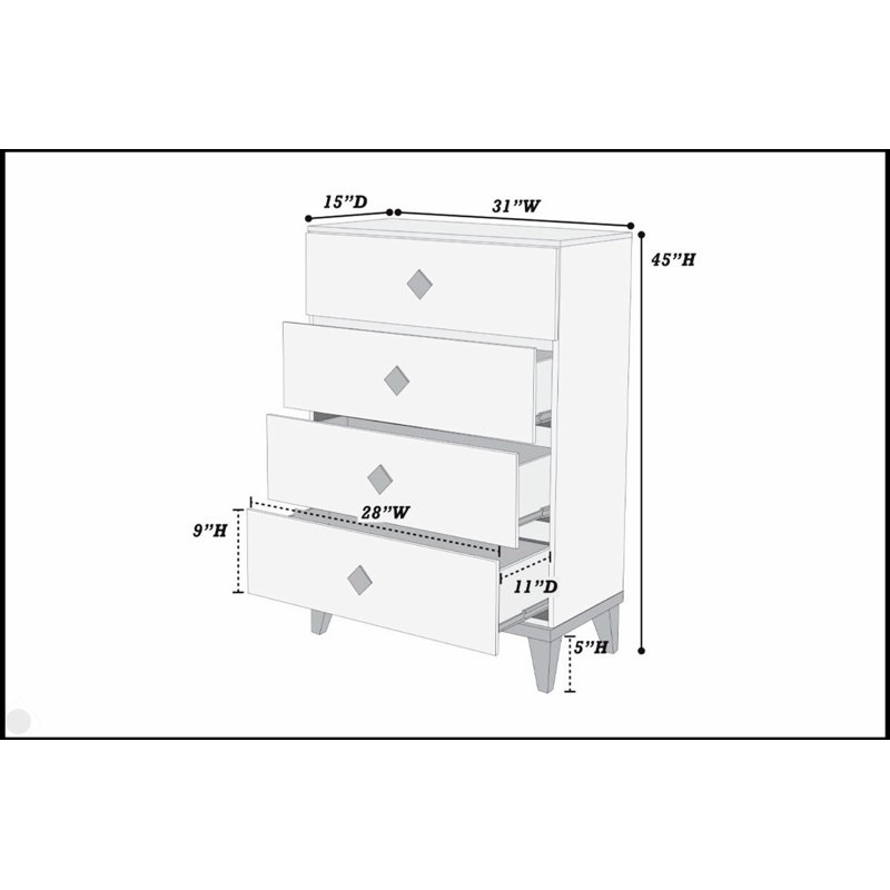 Commode à 4 tiroirs de conception moderne avec plateau en faux marbre, finition crème pour un rangement élégant et fonctionnel dans la chambre à coucher