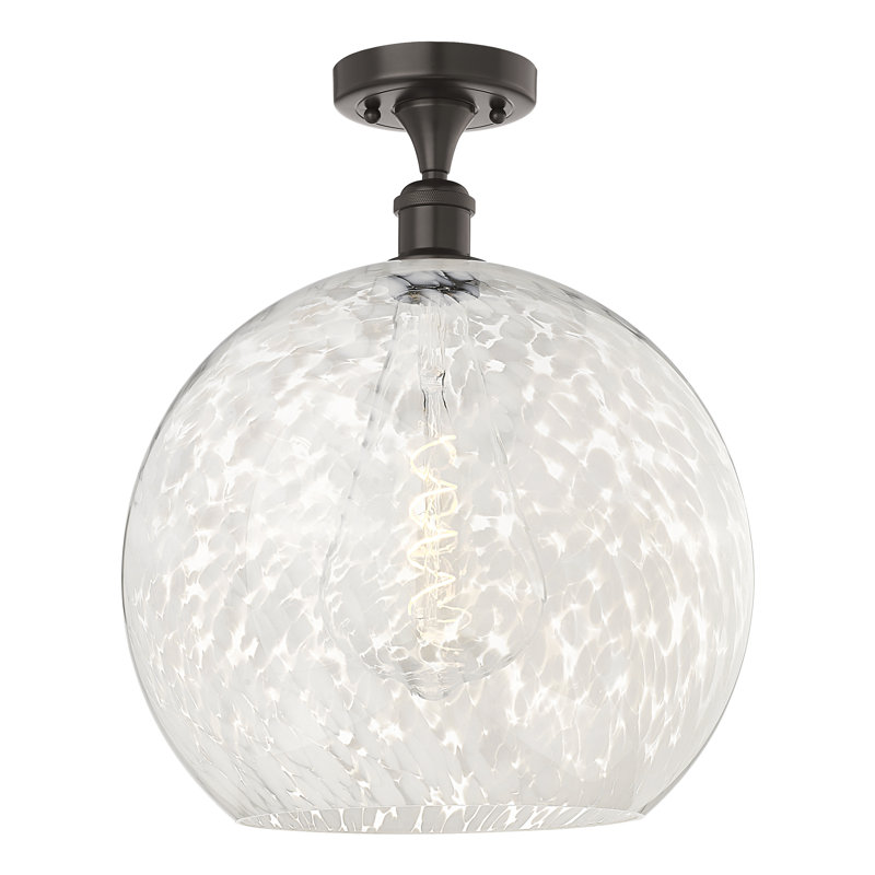 Ballston - Adreann - 1 Light Semi-Flush Mount, Oil Rubbed Bronze, 17.88" H x 13.75" W x 13.75" D
