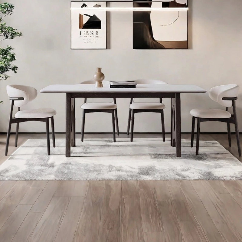 Simple and modern dining table, 29.53 x 70.87"L x 35.43"W