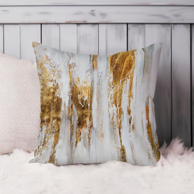 Abstract Gold and Gray Brush Strokes Transitional
