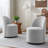 Upholstered Fully Assembled Swivel Dining Chair-529771153