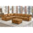 Leather Match Large Seating Modular Sectional-408881633