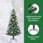 vidaXL Artificial Pre-lit Christmas Tree Green PVC and Metal-460523450