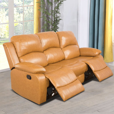 Soft Faux Leather Recliner Sofa