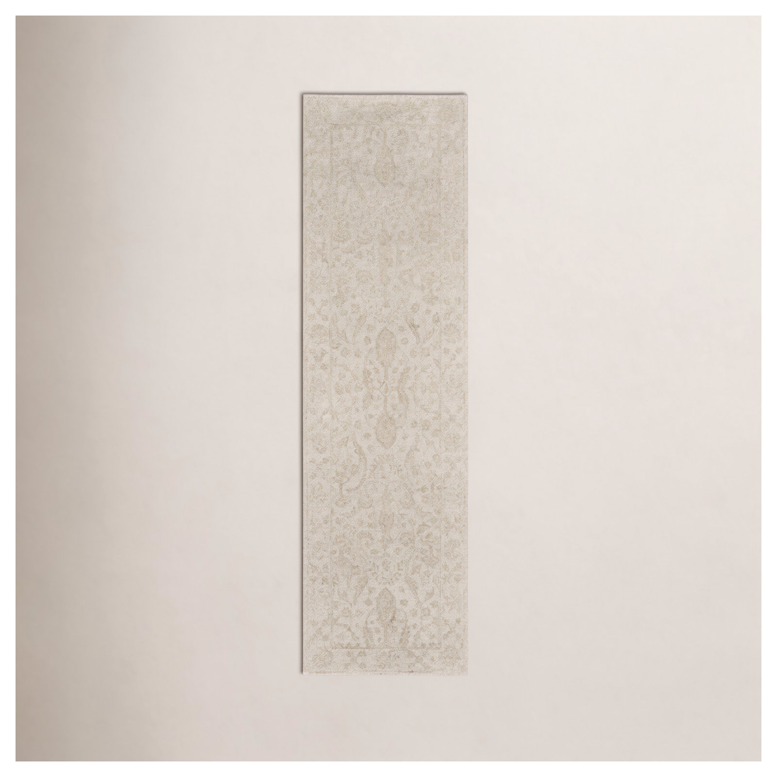 Cece Hand Tufted Wool Beige Rug, Runner 2'3" x 8'