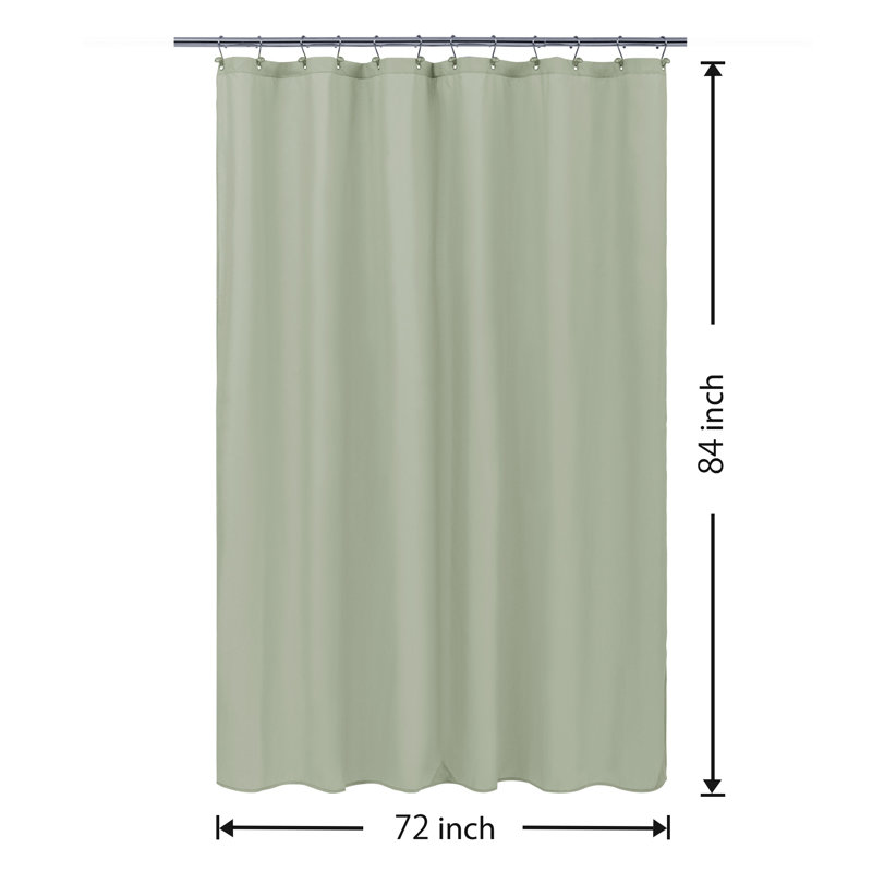 Doublure de rideau de douche simple en tissu imperméable avec aimants Kidd, Sauge du désert, H 84 po x l 72 po