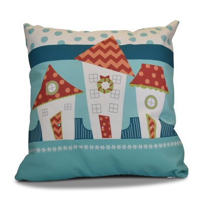 Housse de coussin d'extérieur carré Coastal Christmas