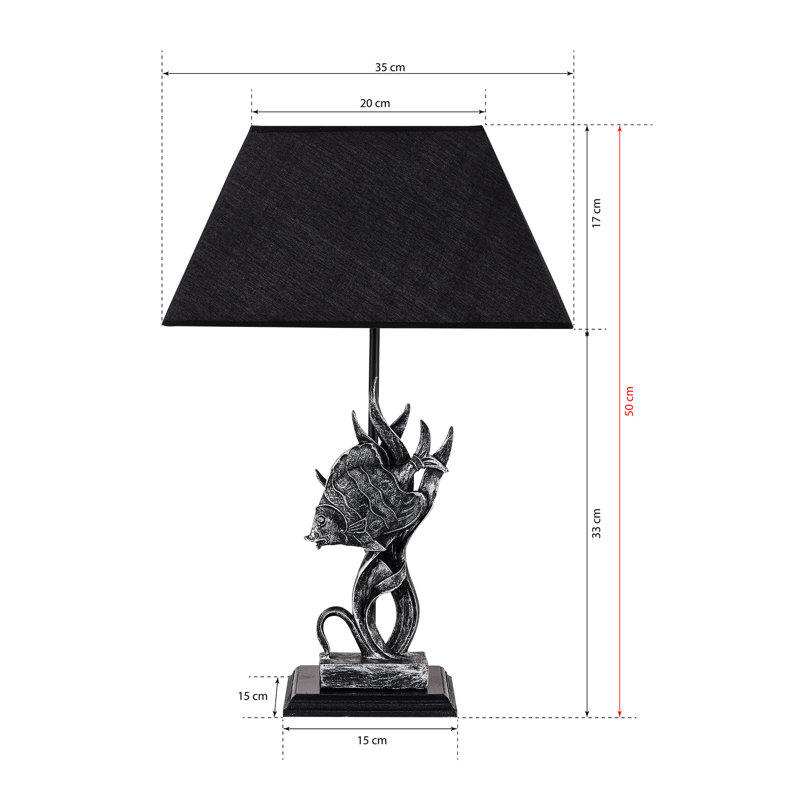 Lampe de table en métal, Argent
