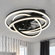 24" DIY Shape Low Profile Ceiling Fan Smart App Control Remote 6-Speed DC Motor Ceiling Lighting.