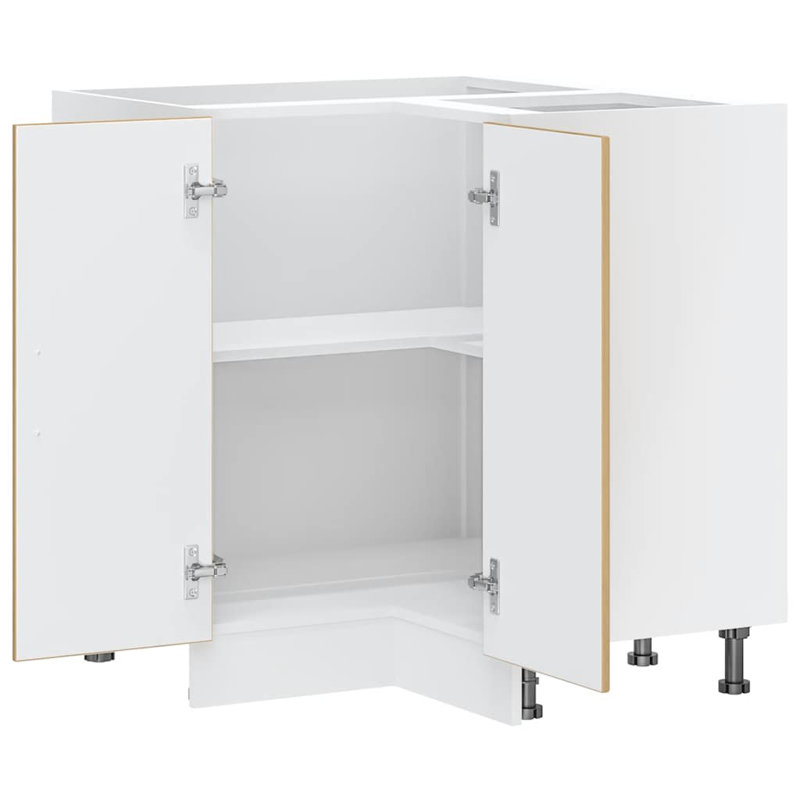 Kitchen Corner Base Cabinet Kalmar High Gloss Engineered Wood, Artisan Oak