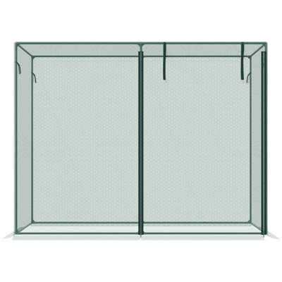 Outsunny 6' X 3' Crop Cage, Plant Protection Tent With Zippered Doors For Vegetable Garden, Backyard, Green