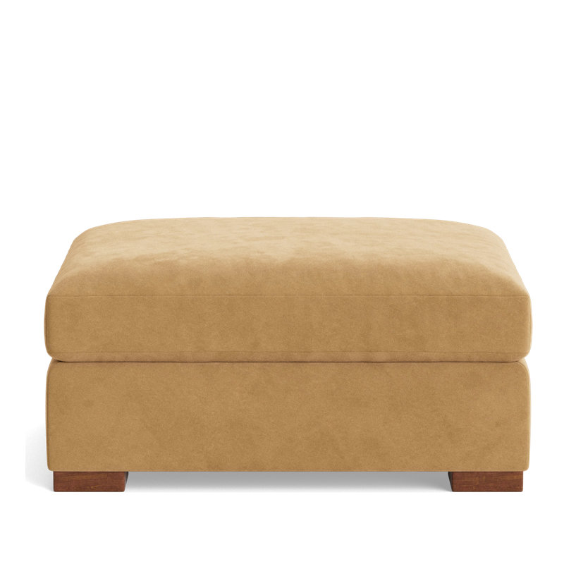 Couch Potato Ottoman, Performance Velvet - Nutmeg