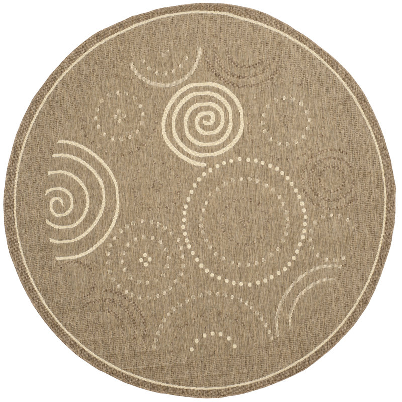 Herefordshire Performance Geometric Indoor/Outdoor Area Rug, Round 7'10"